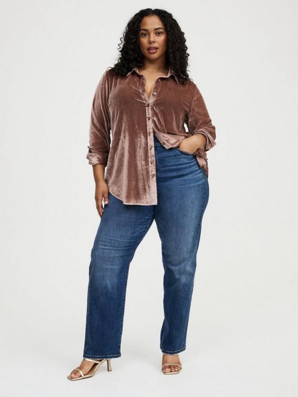 Torrid Plus Velvet Button Down Shirt or Cardigan NWT